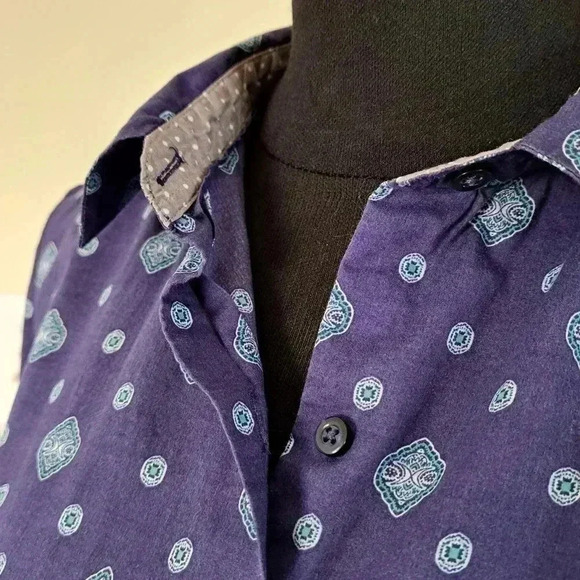 ❤️ Smart Set Long Sleeve Patterned Blouse Size Small - Picture 5 of 12